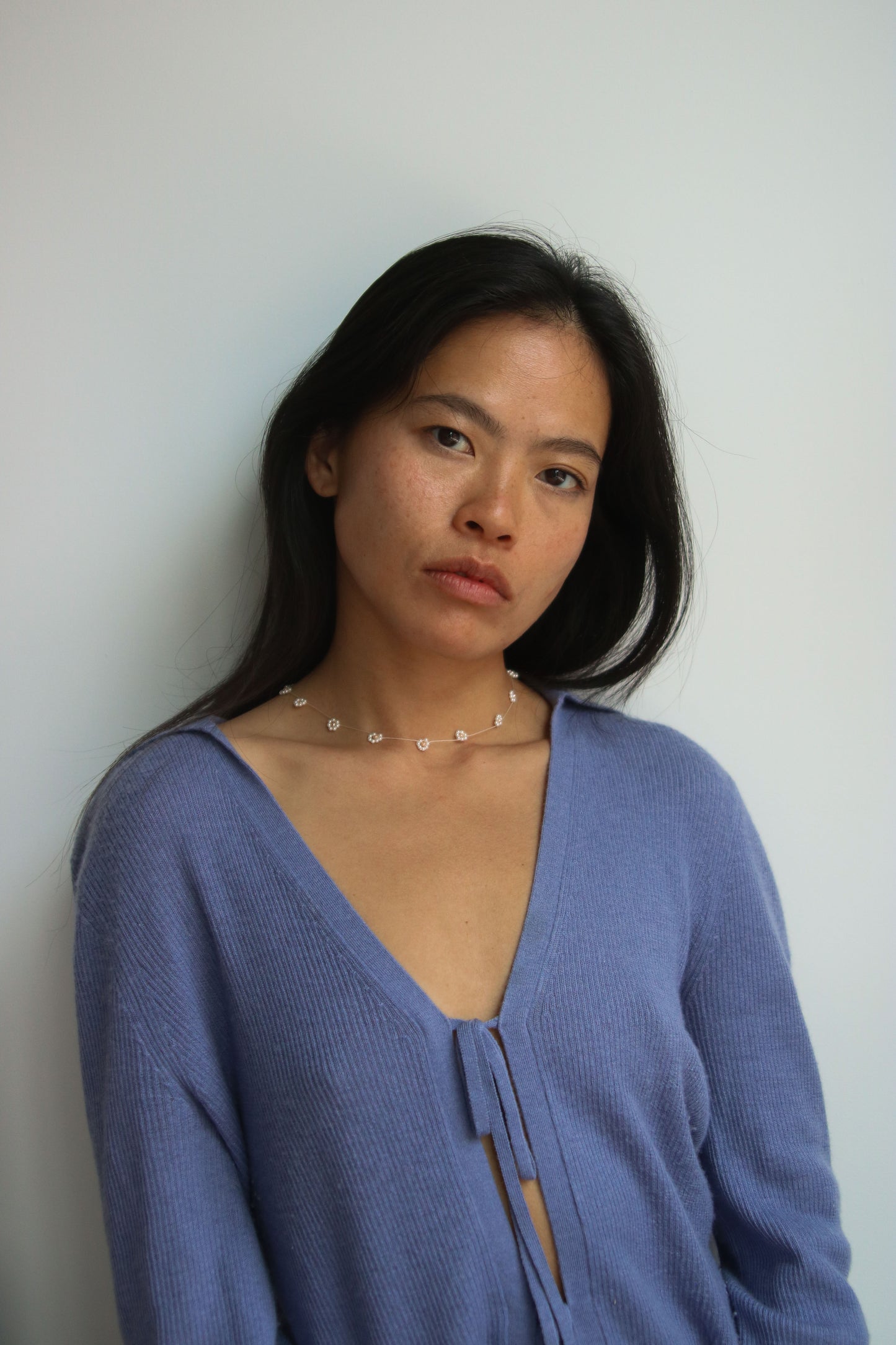 Pearl flower choker