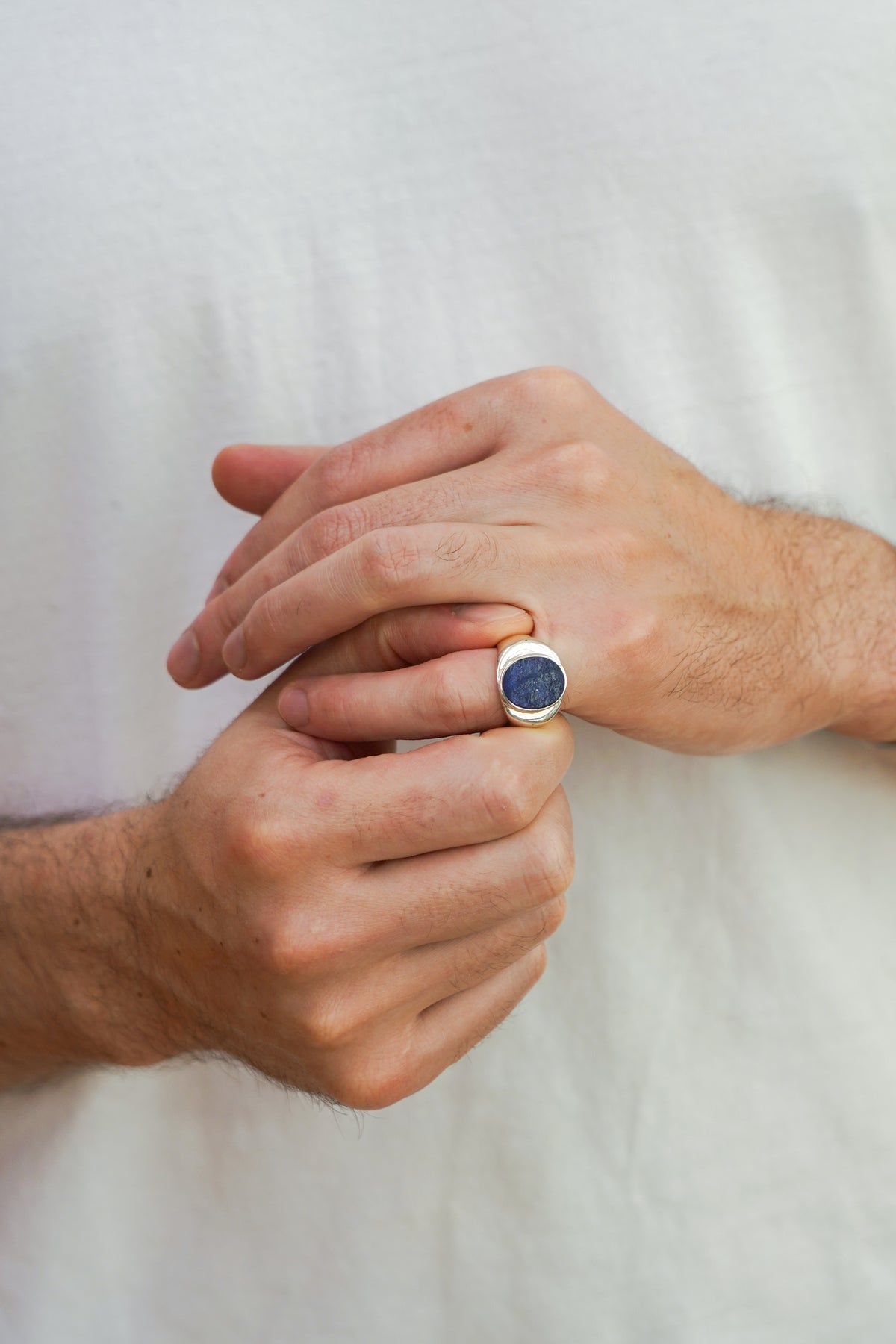 Perlmutte Lapiz Lazuli Ring