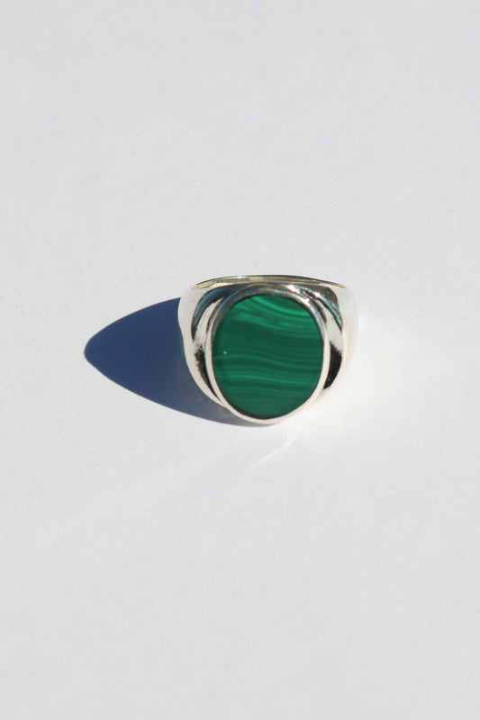 Perlmutte Malachite Ring