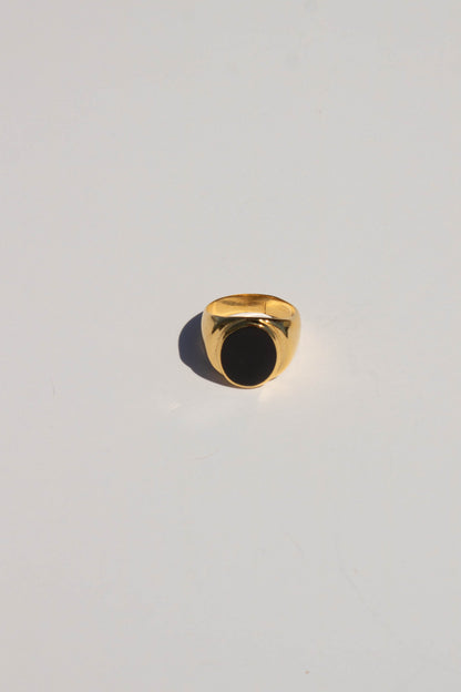 Perlmutte Onyx Ring