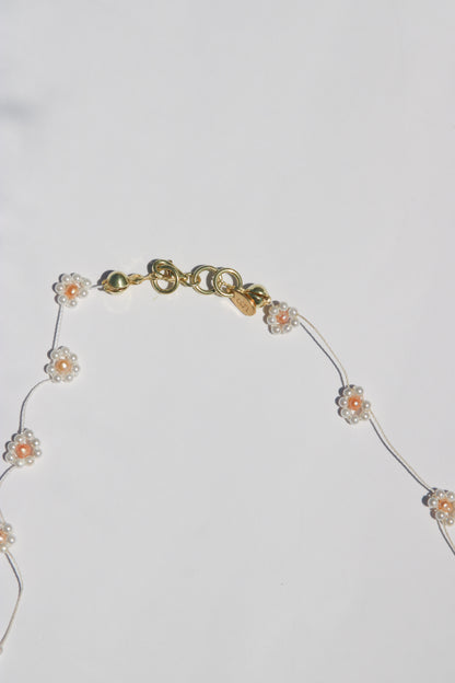 Pearl flower choker