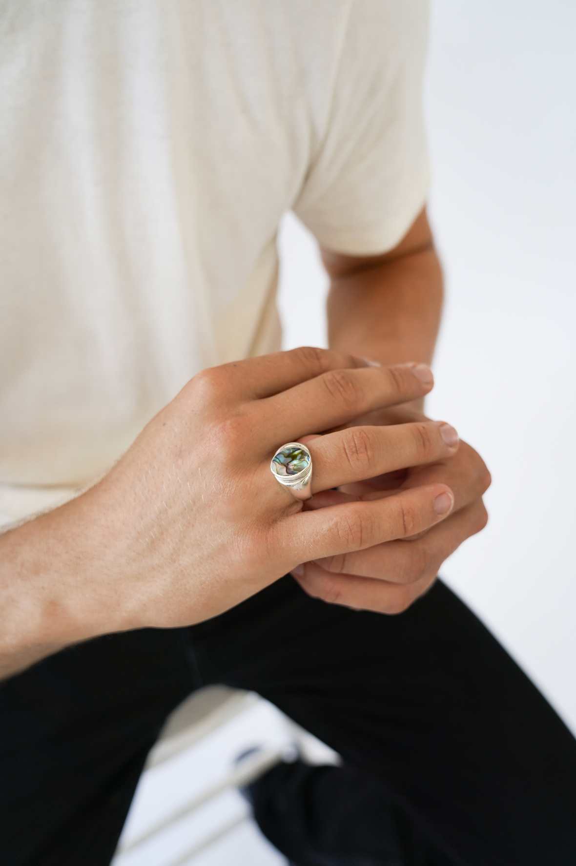 Perlmutte Abalone Ring