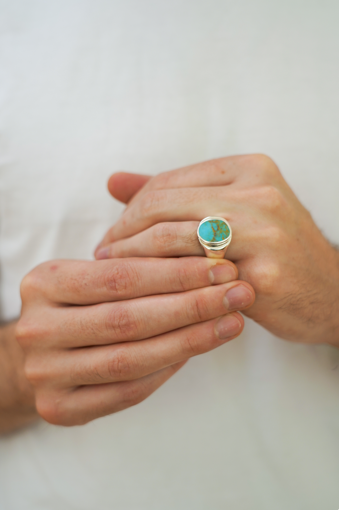Perlmutte Turquoise Ring